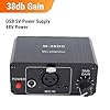 Fabater Microphone Preamp, 38dB Gain Adjustable Low Noise Mic Preamp with 48V Power and XLR 3.5mm 6.5mm Output, Microphone Preamplifier for Dynamic Condenser Microphones #1