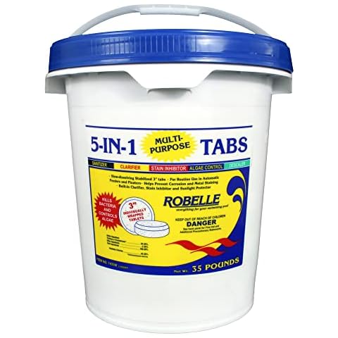 Robelle 1440M-K Chlorine Tabs Pool Sanitizer, 35-Pounds Cover