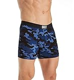 Saxx Mens Vibe Modern Fit Boxers Underwear Large Blue Camo