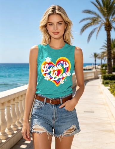 Image of 4th of July Floral American Flag Tank Top for Women Patriotic Sleeveless Apparel