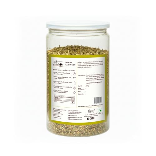 Image of The Indian Chai - ImmunE Kadha Herbal Blend 300g | 14 Ayurvedic Herbs | NO TEA LEAVES ADDED | Caffeine-Free Kadha Infusion for Daily Wellness