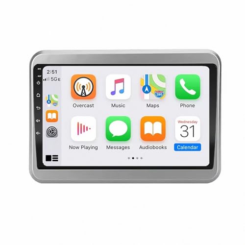Radio Carplay 2 DIN con procesador de 4 n[strong]u[/strong]cleos y receptor FM para coche