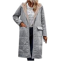 Teddy Mantel Damen Reversibel - Lange Winterjacke Mit Kapuze