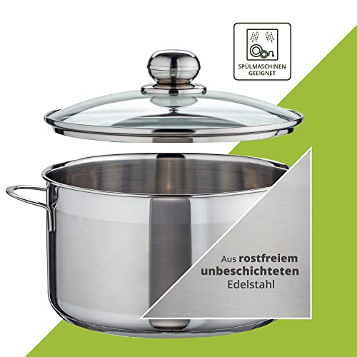 Kochtopf 24 cm aus Edelstahl für Induktion und Herdarten