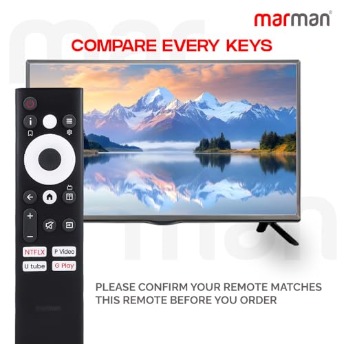 Image of marman Compatible with Motorola Google Smart Tv Remote Original EnvisionX Series 43UHDADMXSBE Model Suitable for QLED Full HD Ready 4K Television Without Voice Command