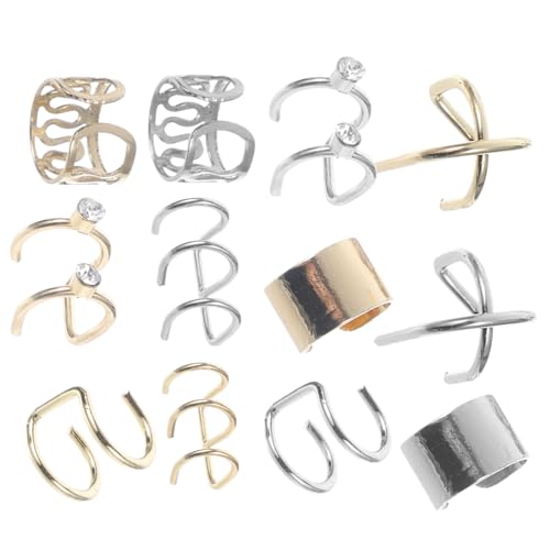Pendientes sin agujeros aros y puños de oreja unisex DOITOOL 96pcs 2