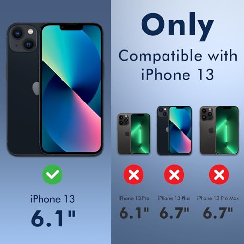 TIIXXA Matte Case for iPhone 13 6.1-Inch, Shockproof Drop Protection, Frosted Translucent Back Phone Cover, Anti-Fingerprint (Blue) TIIXXA Matte Case for iPhone 13 6.1-Inch, Shockproof Drop Protection, Frosted Translucent Back Phone Cover, Anti-Fingerprint (Blue)