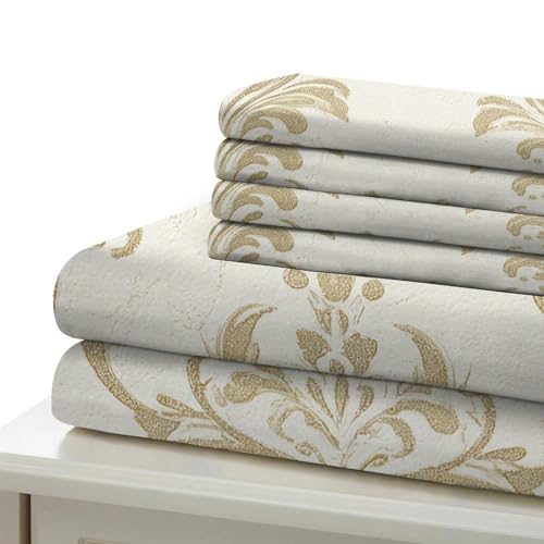 Housse de couette damask microfibre infroissable pour en finir avec le repassage difficile - 7