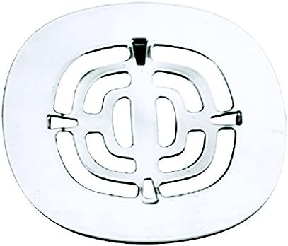 A316-26 4-1/2" OD Brass Snap-in Shower Strainer Grid Drain Cover, Polished Chrome