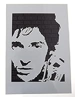 Springsteen Bruce Portrait Stencil - Painting Stencil for art craft and decorating - Reusable Stencil made from washable plastic - Paint design onto walls, fabric, furniture Sheet size is 21x30cm and the design size is 17x23cm - if you want larger si...
