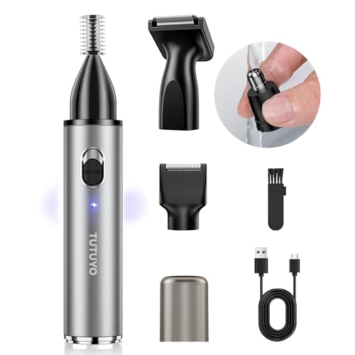 鼻毛カッター メンズ 【2024新モデル ・ 1台4役】 エチケットカッター 水洗可 USB充電式 耳毛カッター 眉毛シェーバー メンズ レディース フェイスシェーバー 電動カミソリ 鼻毛シェーバー 耳毛/髭/眉毛/ムダ毛処理 電動シェーバー 髭剃り 鼻毛かったー 男女兼用 プレゼント 日本語取扱説明書 (シルバー)