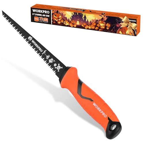 WORKPRO 6-inch Drywall Saw, Fast Cut Keyhole/Jab/Sheetrock Saw, Bi-metal Blade Drywall Cutting Tools...
