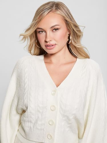 GUESS Women's Long Sleeve Cable Rylie Cardigan4
