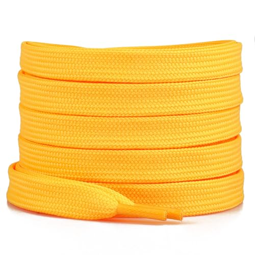 Image of Booyckiy 2 Pairs 2 /5 inch Flat Shoe Laces for Sneakers 31 Colors Shoelaces in 27 inch-72 inch
