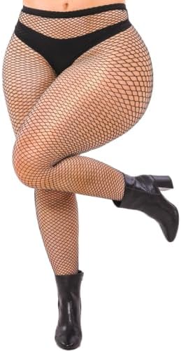 lmotpe Plus Size Fishnet Tights Stockings Women's High Waist Stockings for Women