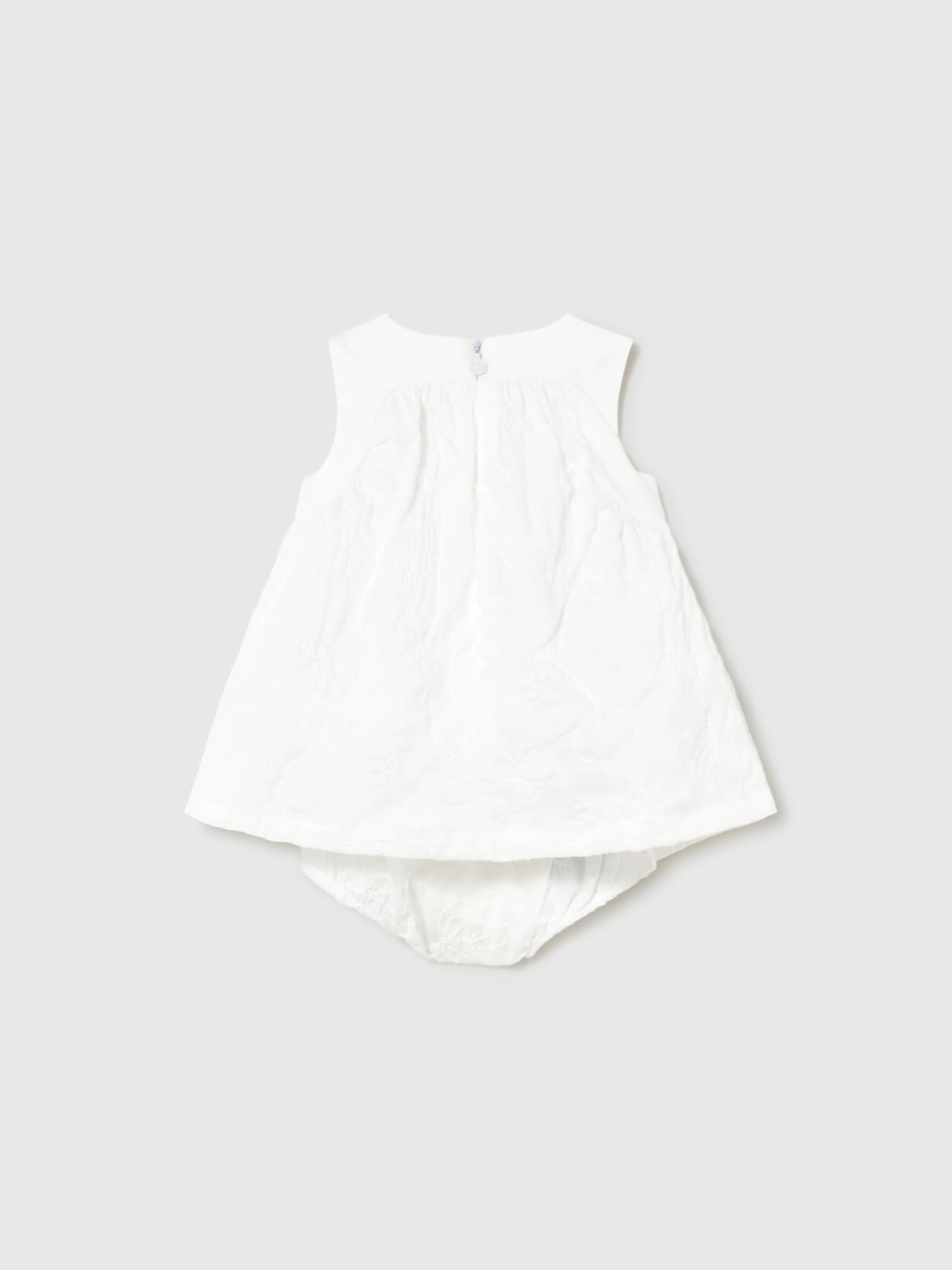 Mayoral Vestido Bordado para bebé niña Blanco