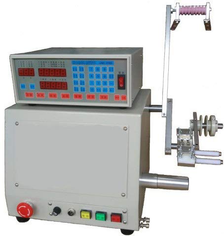 Happybuy CNC Coil Winder 6000 Circles Min Automatic Coil Winder 400W 110V Micro Winding Machine Computer Controlled For 0.03-1.2mm Wire Large Torque Winding Machine