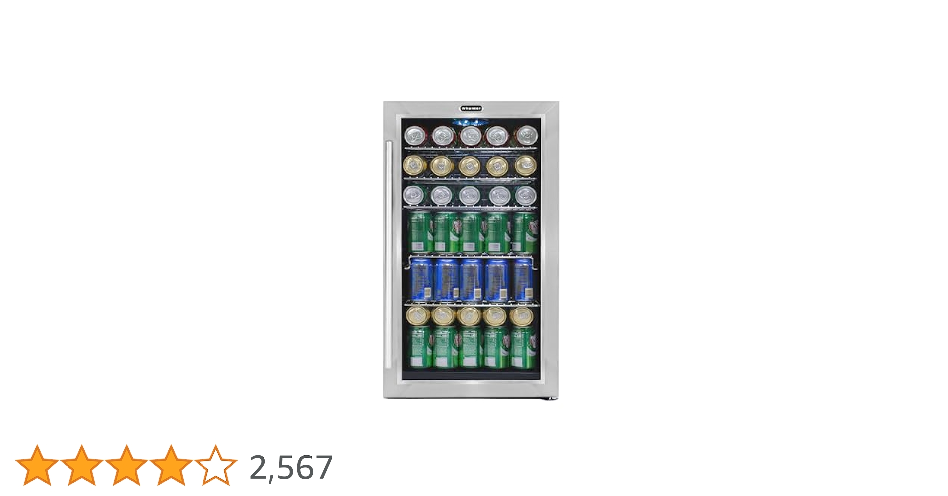 訳アリ　Whynter冷蔵庫 120缶用　BR130SB Whynter ウィンター キッチン 家電 ドリンク冷蔵庫 容量:120缶