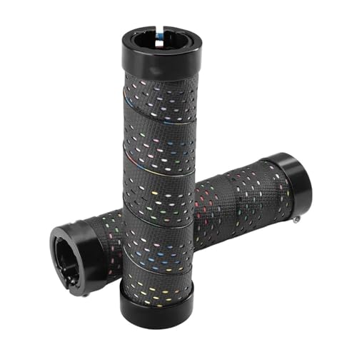 Poignées guidon silicone contre les vibrations et douleurs avec anneaux verrouillage vtt