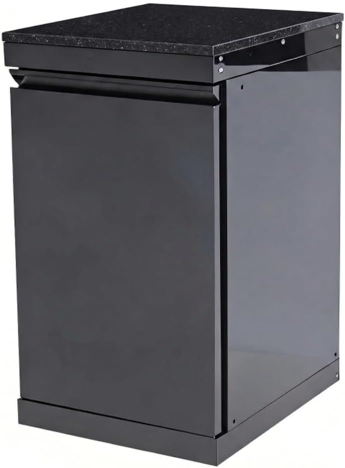 Outdoor Kitchen Storage Cabinet with Lockable Door for Grilling Accessories and Cookware