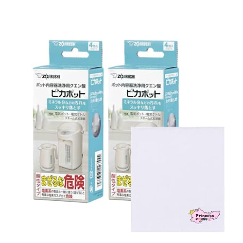 Image of Pikapot Electric Dispensing Pot Cleaner and Descaler, 8 Packets with an original multi-cloth.