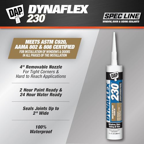 Image of DAP Dynaflex 230 Pro Elastomeric Sealant, White WT099, 10.1 Oz (7079807102)