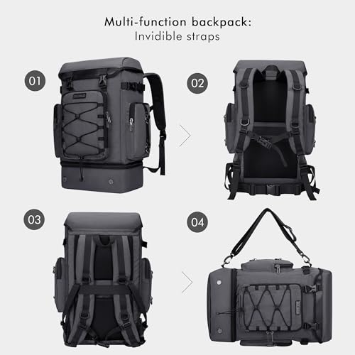 Image of WITZMAN Travel Backpack for Men Convertible Carry On Luggage Backpack fit 17 Inch Laptop for Airplane