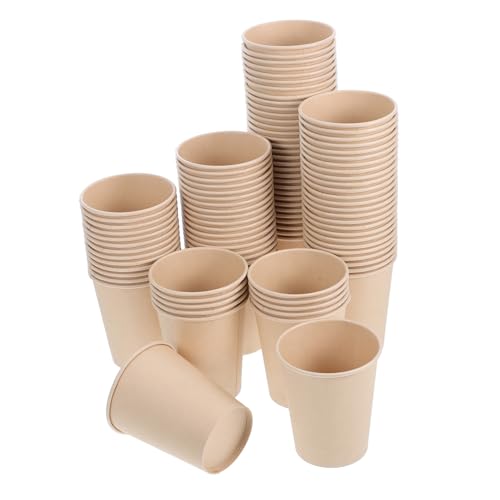 WRITWAA 100piezas Taza Para Beber De Papel Grueso Desechables Para Agua y Bebidas Calientes Para Fiestas