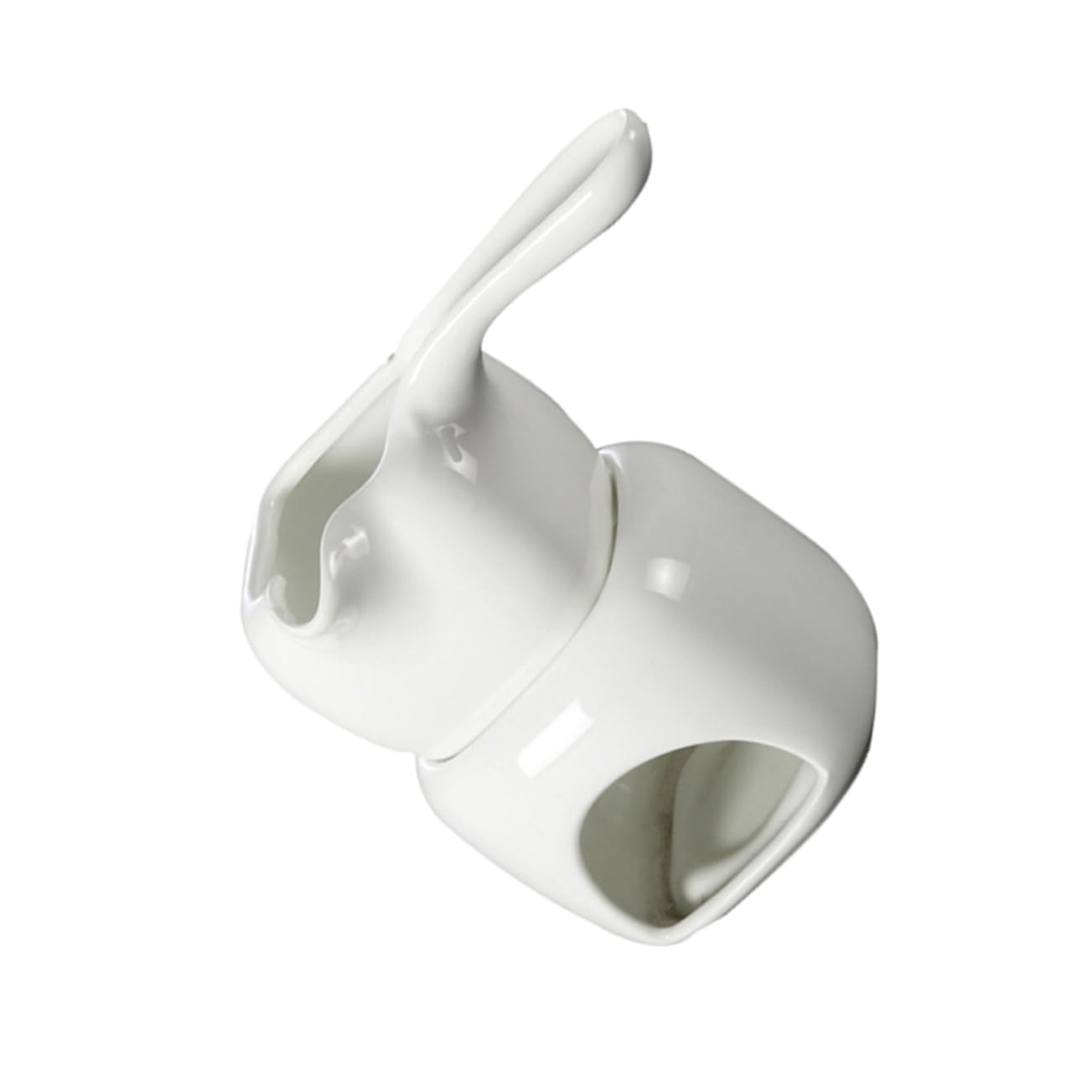 AUTSUPPL Ceramic Chocolate Melting Pot with Stand and Handle Cookware for Fondue Candy Cheese and Butter Easy to Clean and