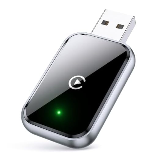 AIZEO Wireless CarPlay Adapter, Superschnelle Upgrade von Wired auf Wireless, Plug und Play, Mini & Stabiler, kompatibel mit iPhone iOS 10+ & Autos mit Wired CarPlay, Black