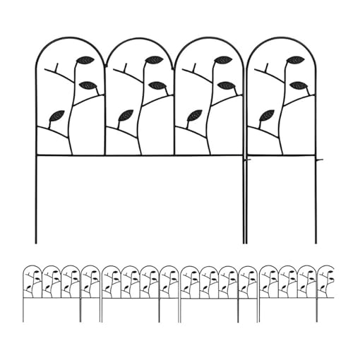 Barrières pour animaux et clôture de jardin décorative en métal sans creuser