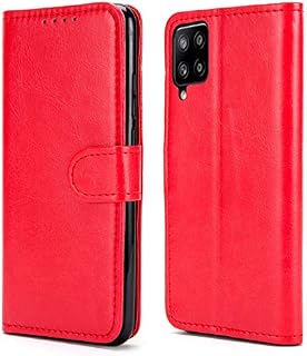AMAZE!UK Phone Case for Samsung A12 5g (6.5"), Premium Leather Case Samsung Galaxy A12 5g Magnetic Closure Kickstand Full Protection Book Design Wallet Flip (Blue)