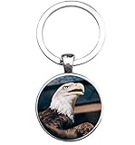 Prix compétitif Porte-clés Verre - Aigle, silverl
