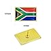 12/Pcs South Africa Flag Lapel Pins Bulk - Metal South African Brooch Badge Souvenir