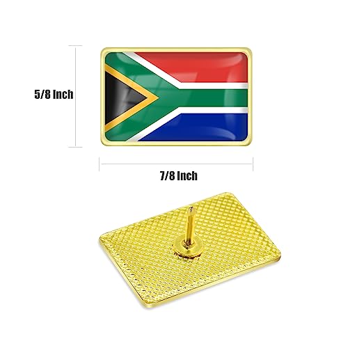 Image of 12 /24 /50 /100Pcs South Africa Flag Lapel Pins Bulk - Metal South African Brooch Badge Souvenir for Men Women Clothes Bags Hats