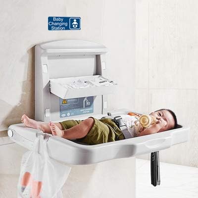 Miniatura 3 de Nuevo cartel de cambio de bebé, 8 x 3 pulgadas con inglés y símbolo, azul para hombres, mujeres, unisex