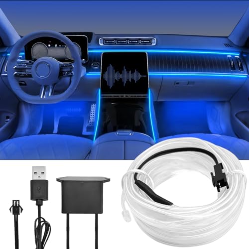 5 Metri Striscia LED Decorativa, Striscia LED Auto Interni,Luci Ambiente Luce Neon per Auto,con accessori, impermeabile, striscia LED