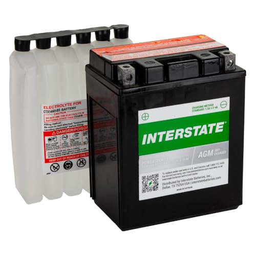 Image of Interstate Batteries YTX14AH-BS Powersports Battery 12V 12Ah 210CCA AGM
