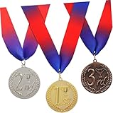 3 medallas de metal, ganador de medallas para fiestas, deportes, eventos, juegos, decoración, tratamiento inteligente