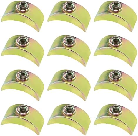 40PCS Half Moon Nuts Furniture Connector Nuts Spacer Washer for Connect Furniture Bed Frame Wardrobe Cabinet Table Bunk Bed 6mm Hole Diameter