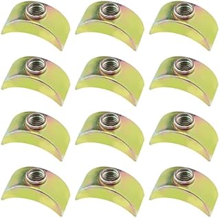 40PCS Half Moon Nuts Furniture Connector Nuts Spacer Washer for Connect Furniture Bed Frame Wardrobe Cabinet Table Bunk Bed 6mm Hole Diameter