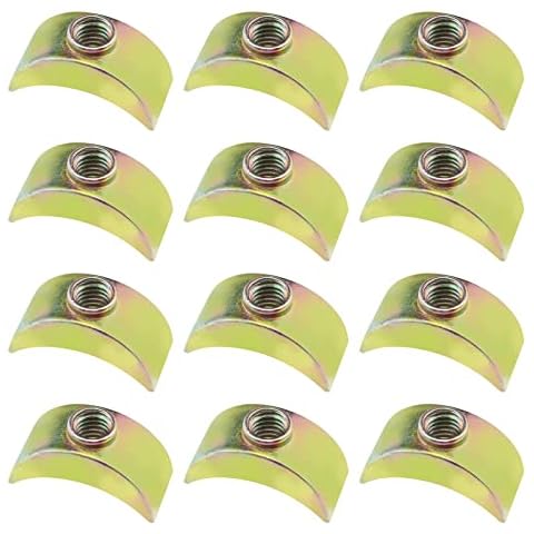 40 Stück Halbmondmuttern Möbelverbindungsmuttern Distanzscheibe für Verbindungsmöbel Bettrahmen Kleiderschrank Schrank Tisch Etagenbett M6 6 mm Lochdurchmesser Cover