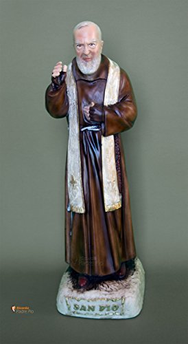 Statua di Padre Pio benedicente con stola, cm50