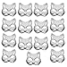 SEWACC Cat Mask 15PCS DIY White Paper Masks Blank Hand Painted Half Face Mask Masquerade Masks for Cosplay Party Favors