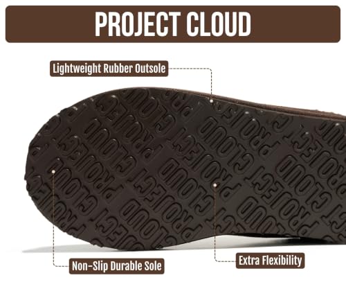 Image of Project Cloud 100% Genuine Leather Shearling Slippers for Women (Nerita) | Australian Fur Lining Memory Foam Insole Non Slip EVA Sole Fuzzy Plush House Shoes Warm Cozy Indoor Footwear Everyday Comfort