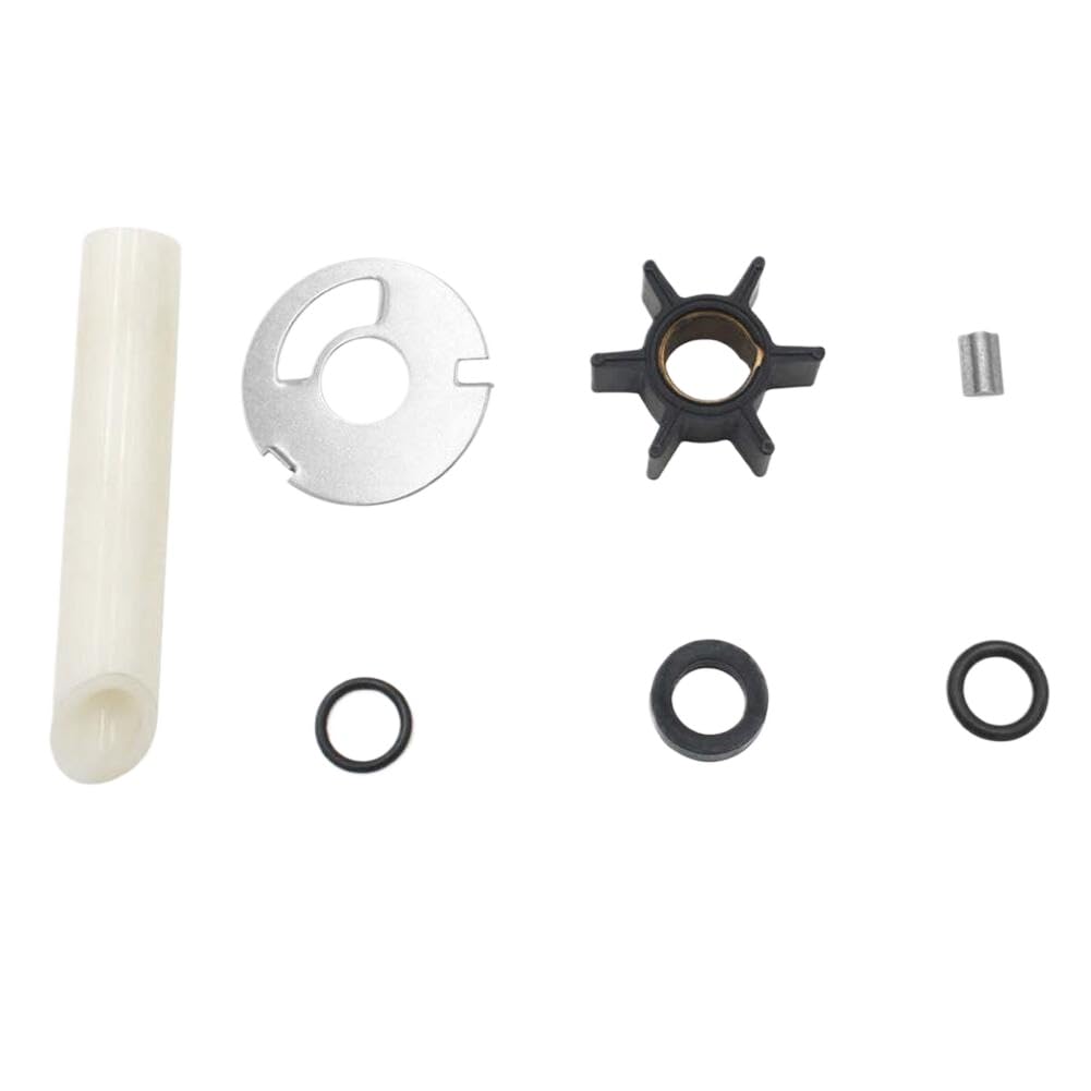 Kit girante pompa acqua compatibile con motori fuoribordo 4, 4.5, 6, 7.5 e 9.8 - Sostituisce i codici 47-89981Q1, 89981T2, 18-3239 - Diametro albero 0,456 pollici