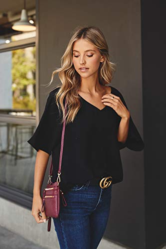 Image of FashionPuzzle Multi Zipper Pocket Small Wristlet Crossbody Bag