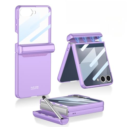 Coque Samsung Galaxy Z Flip7 haut de gamme, étui élégant violet durable