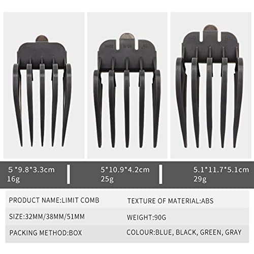 Image of VELURA 3Pcs Hair Clipper Limit Combs 32mm 38mm 51mm Cutting Guard Attachment Gray|3 Pieces Hair Clipper Guide Combs| Clipper & Trimmer Parts| Shaving & Hair Removal |Health & Beauty