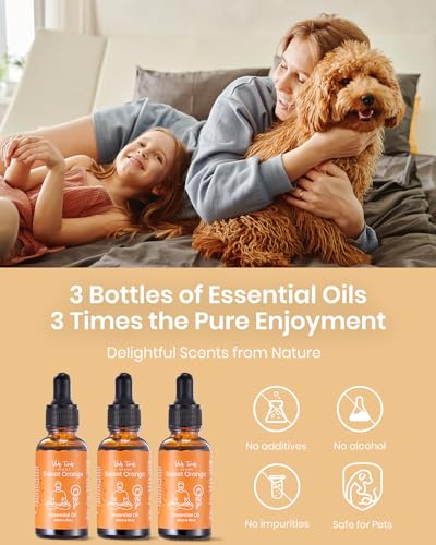 Aceites esenciales puros de naranja dulce, set x3 1 Fl Oz miniatura 3